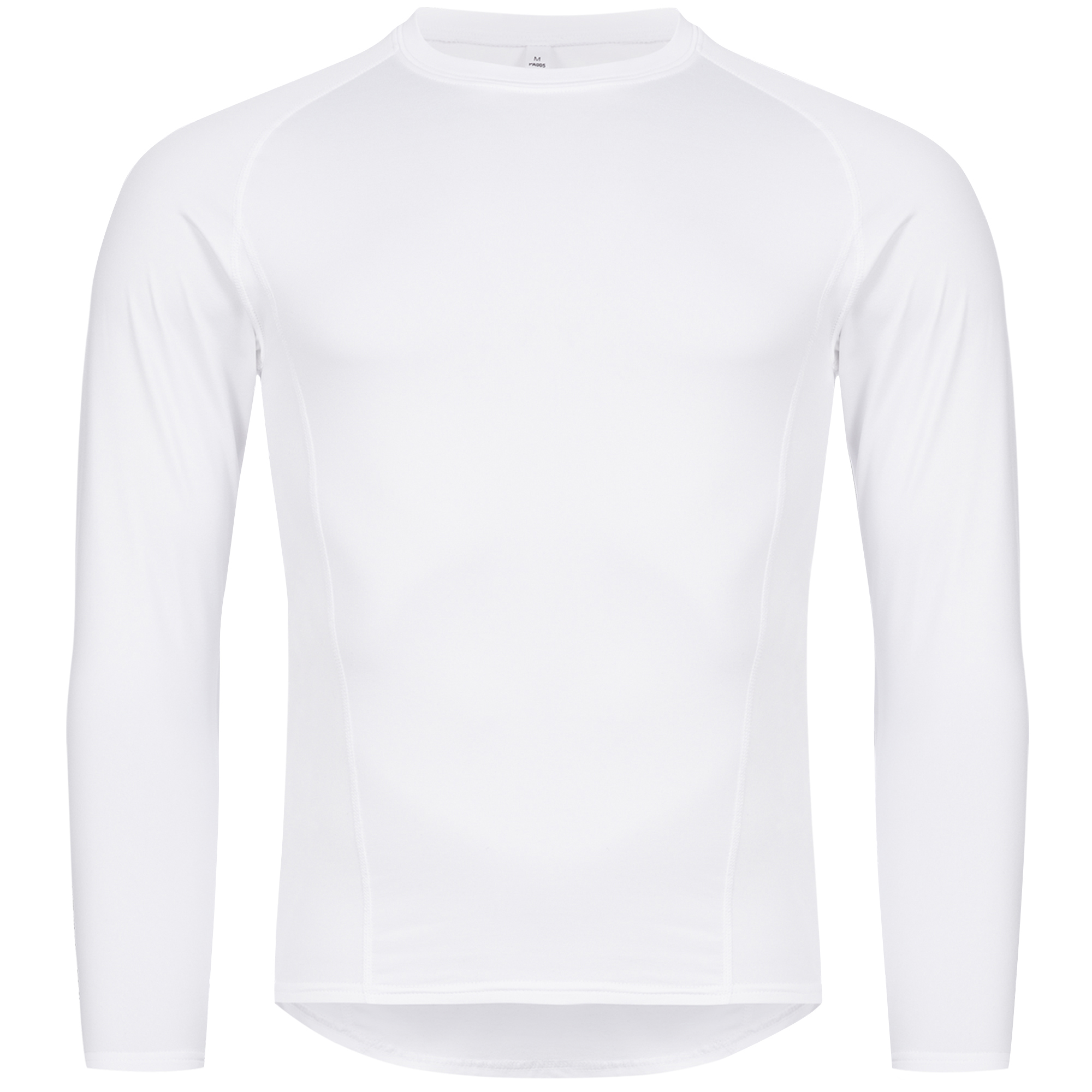 Langarm Doppelhaut T-Shirt (Unterzieher), weiss