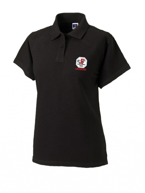 Polo Shirt Damen schwarz mit Stick Logo