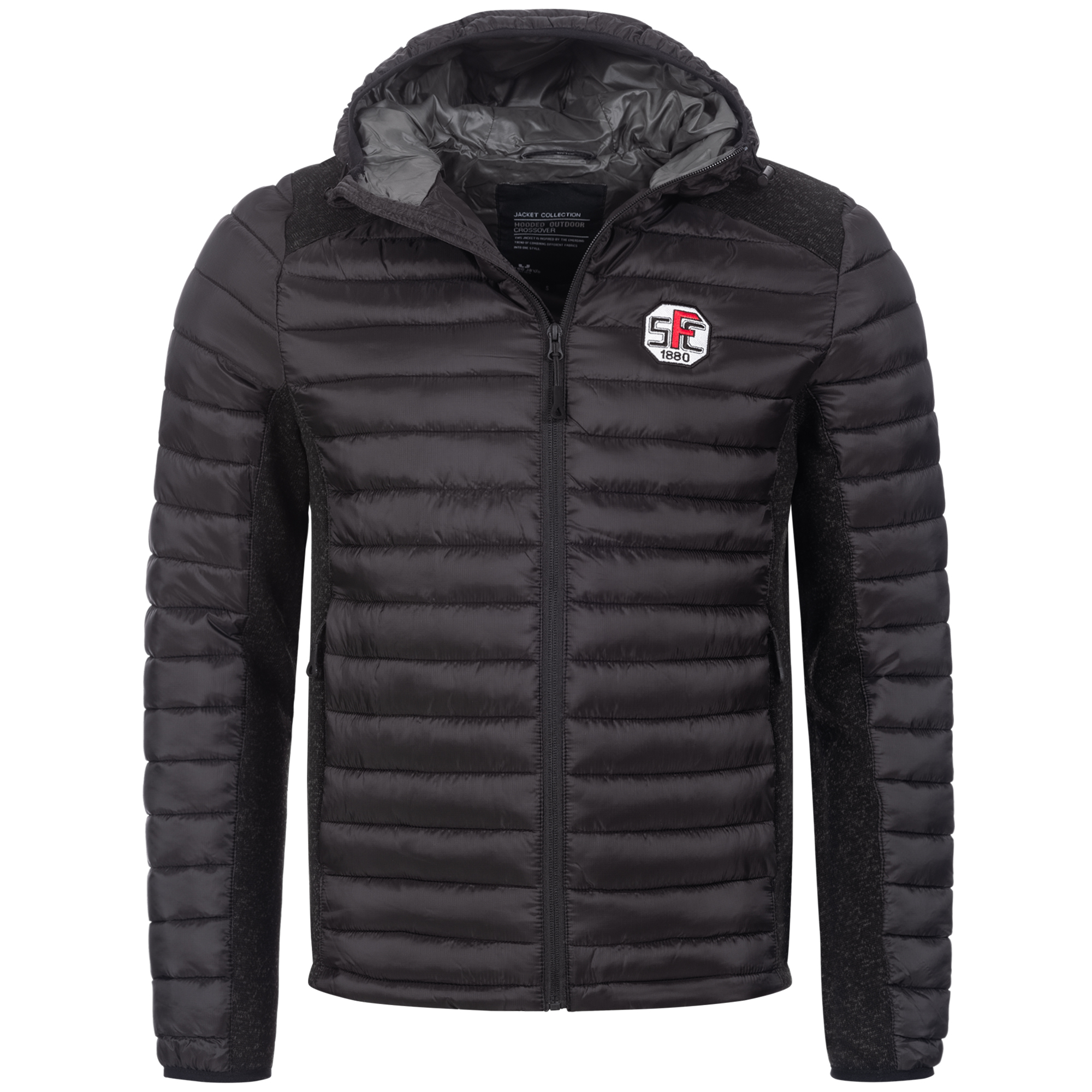 Men´s Hooded Outdoor Steppjacke schwarz