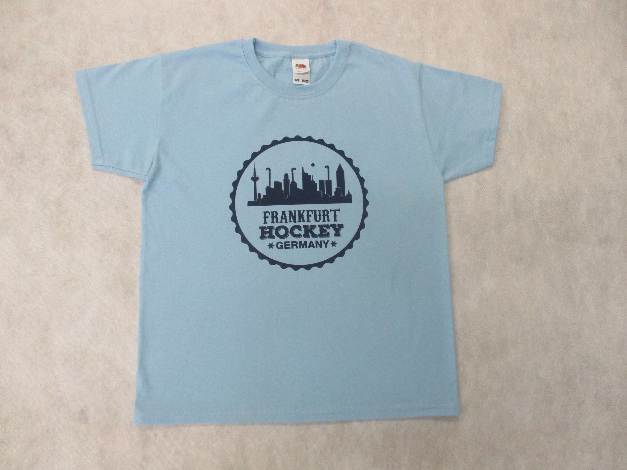 T-Shirt Jugend blau mit Druck Frankfurt Hockey