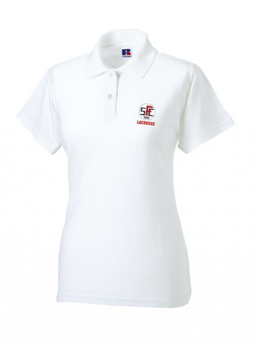 Polo Shirt Damen weiss mit Stick Logo