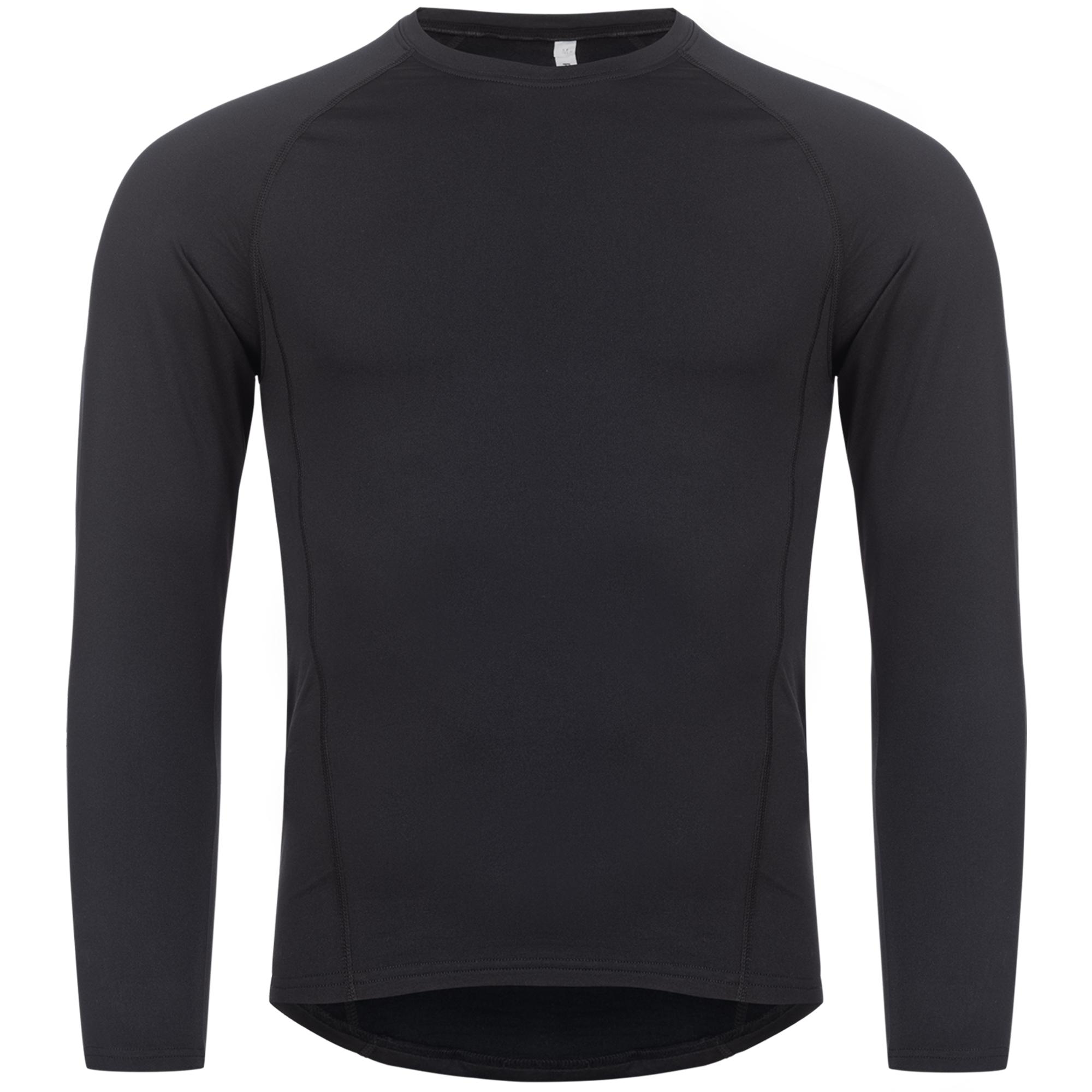 Langarm Doppelhaut T-Shirt (Unterzieher), schwarz